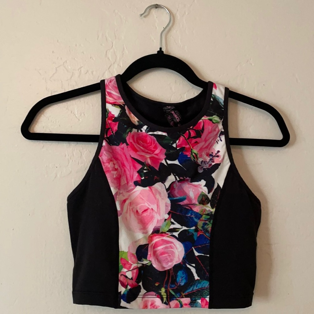 Betsey Johnson Performance long line bra crop top